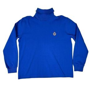 Vintage 00s Lauren Ralph Lauren Royal Blue Turtleneck Size Large